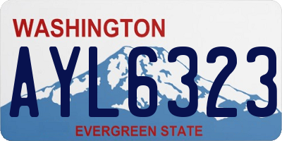 WA license plate AYL6323
