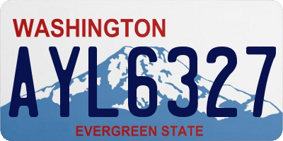WA license plate AYL6327
