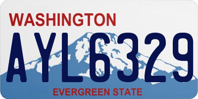 WA license plate AYL6329