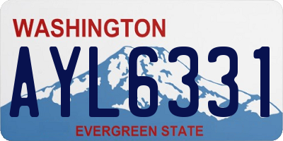 WA license plate AYL6331