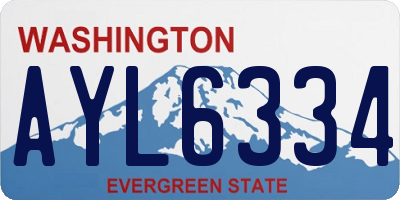 WA license plate AYL6334