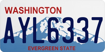 WA license plate AYL6337