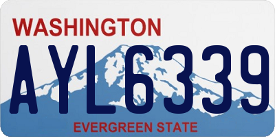 WA license plate AYL6339
