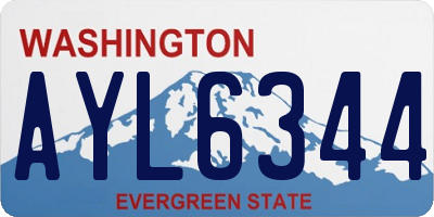 WA license plate AYL6344