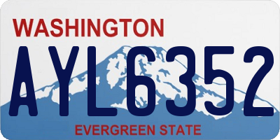 WA license plate AYL6352