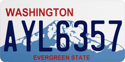 WA license plate AYL6357