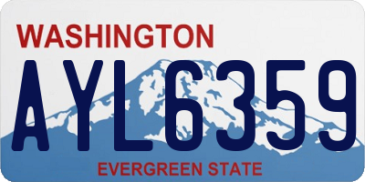 WA license plate AYL6359