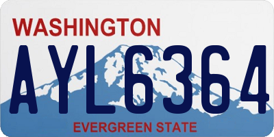 WA license plate AYL6364