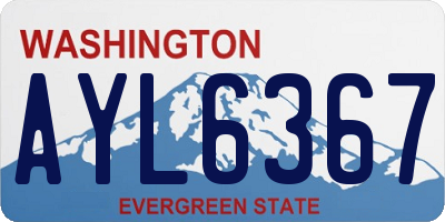 WA license plate AYL6367