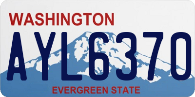 WA license plate AYL6370