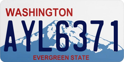 WA license plate AYL6371