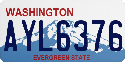 WA license plate AYL6376