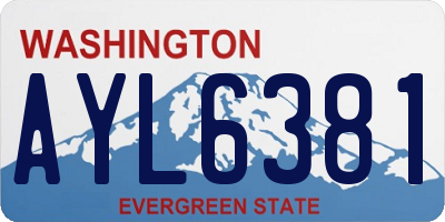 WA license plate AYL6381