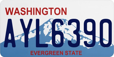 WA license plate AYL6390