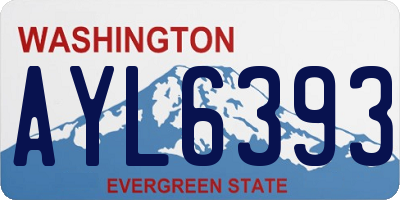 WA license plate AYL6393