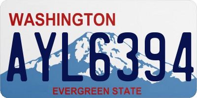 WA license plate AYL6394