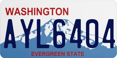 WA license plate AYL6404