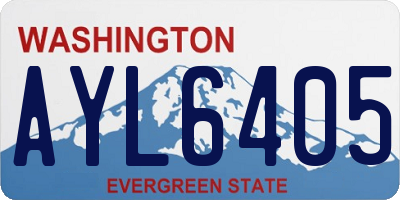 WA license plate AYL6405
