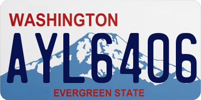 WA license plate AYL6406