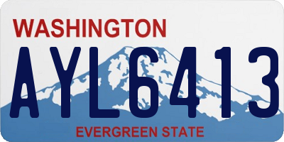 WA license plate AYL6413