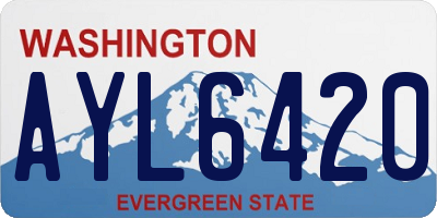 WA license plate AYL6420