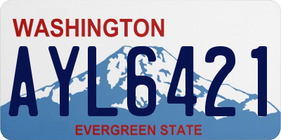 WA license plate AYL6421