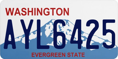 WA license plate AYL6425