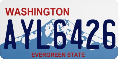 WA license plate AYL6426