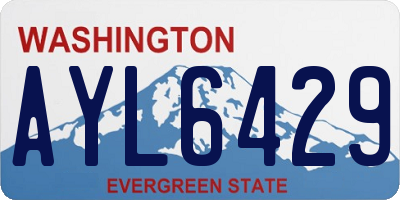 WA license plate AYL6429