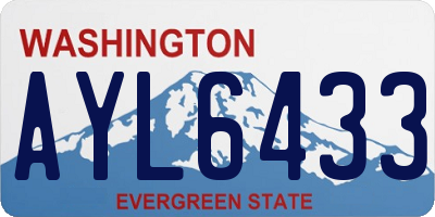 WA license plate AYL6433