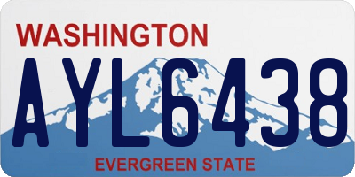 WA license plate AYL6438