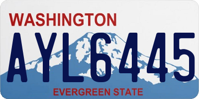 WA license plate AYL6445