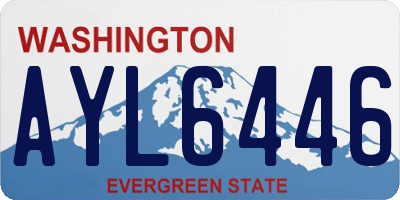 WA license plate AYL6446