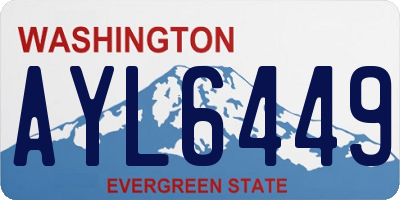 WA license plate AYL6449