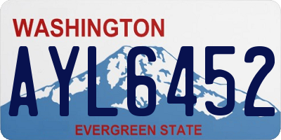 WA license plate AYL6452
