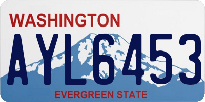 WA license plate AYL6453