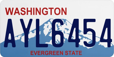 WA license plate AYL6454