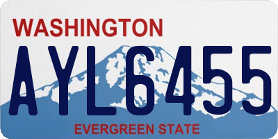 WA license plate AYL6455