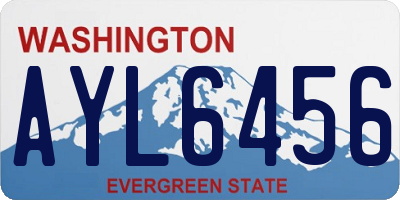 WA license plate AYL6456