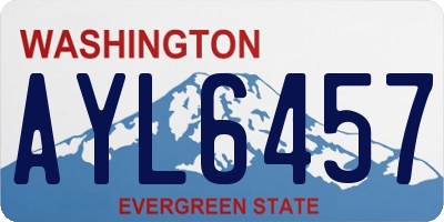 WA license plate AYL6457