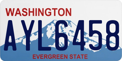 WA license plate AYL6458
