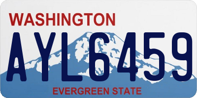 WA license plate AYL6459
