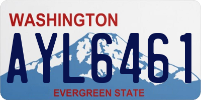 WA license plate AYL6461