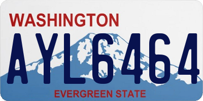 WA license plate AYL6464