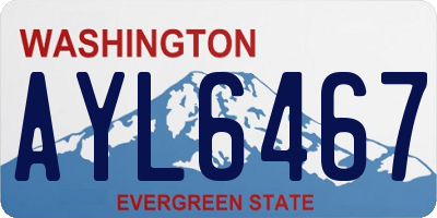 WA license plate AYL6467