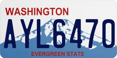 WA license plate AYL6470