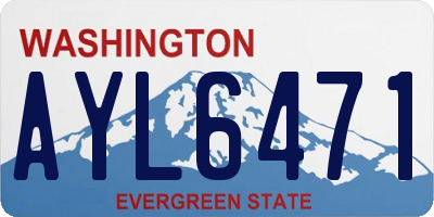WA license plate AYL6471