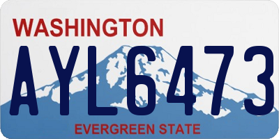 WA license plate AYL6473