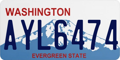 WA license plate AYL6474