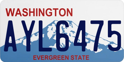 WA license plate AYL6475